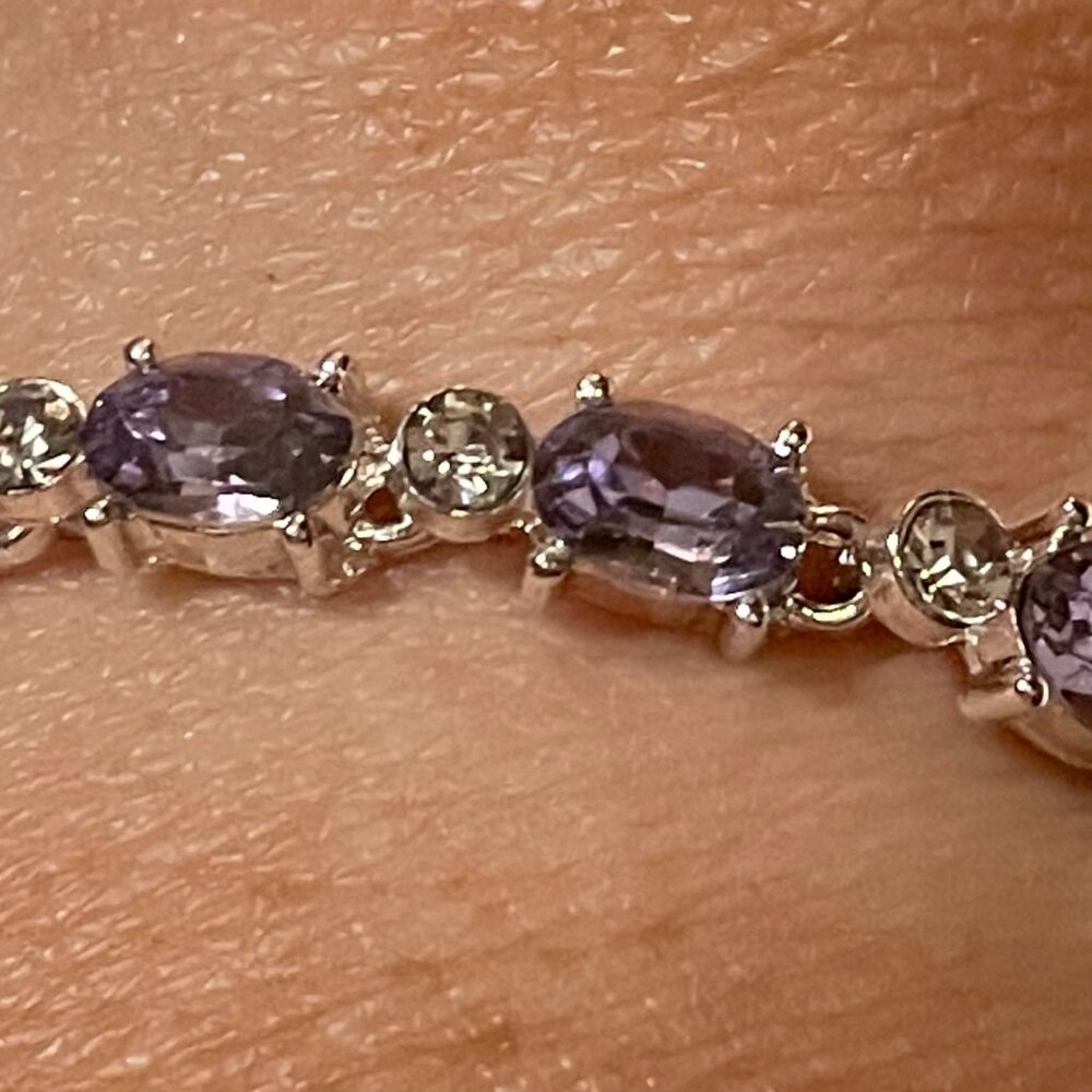 Avon Delicate Violet Tennis Bracelet ~ New in Box